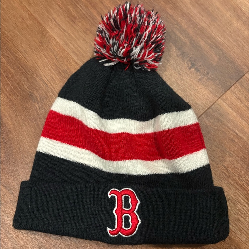 Boston Red Sox Beanie with Pom